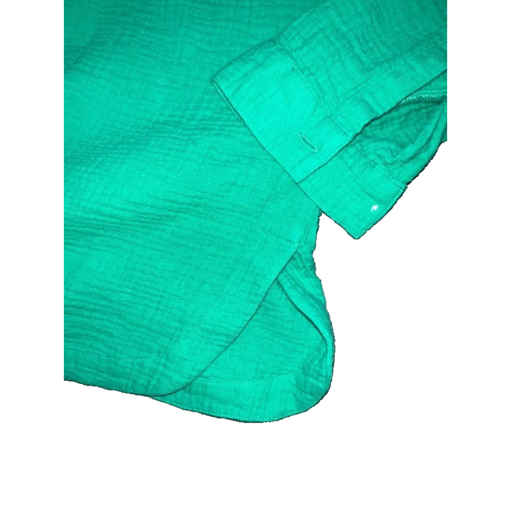 J. Jill Green Papay Cotton Gauze Button Down Y2K Shirt shorts Set M/L A005403 - Picture 9 of 13